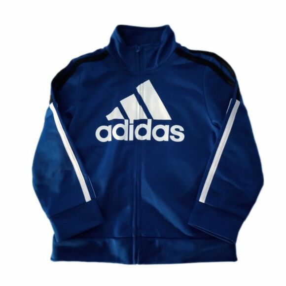 Adidas Blue Toddler Zip Up Track Jacket sz 3T Boys - Picture 1 of 4